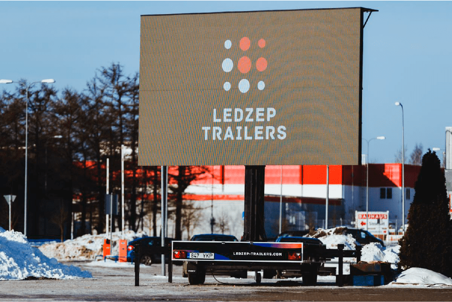 Ledzep Group Mobiilne LED ekraan treiler, teisaldatav ekraan, välireklaam, välireklaamilahendus, väliekraan