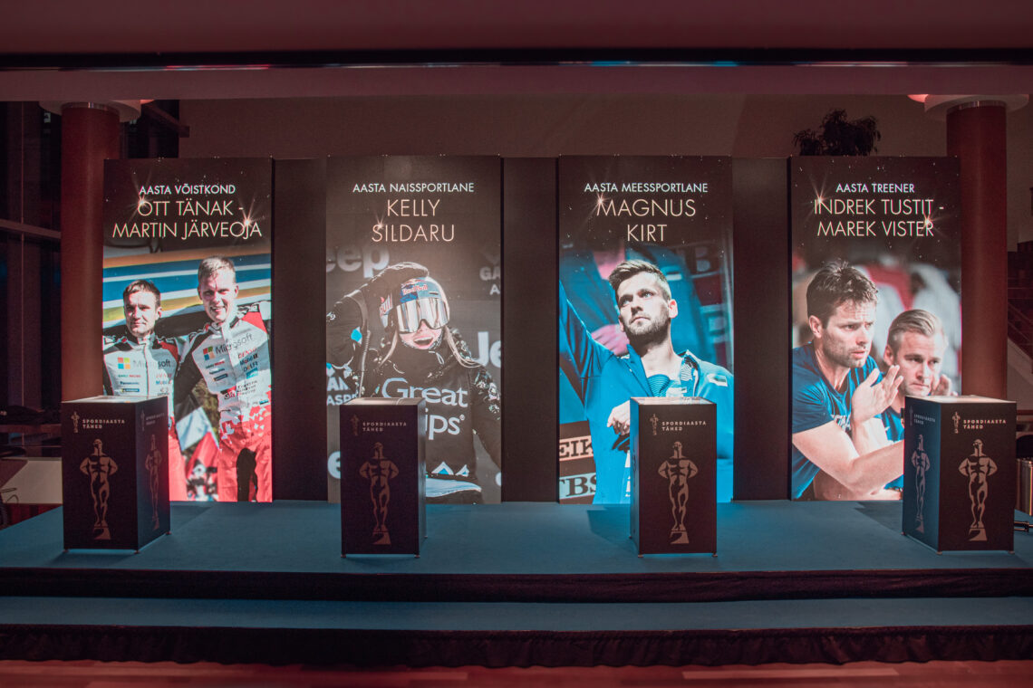 Spordiaasta Tähed 2019 gaala üritus Alexela Kontserdimajas, ürituse ekraanipartner Ledzep Group