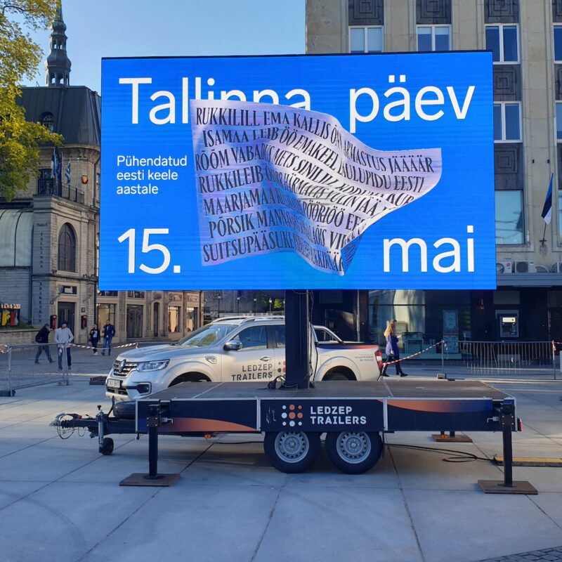 Tallinna Päev 2019, Vabaduse väljak, Ledzep Group, ekraanilahendused, videolahendused, suuuremõõtmelised ekraanid, LED ekraan, mobiilne LED treiler