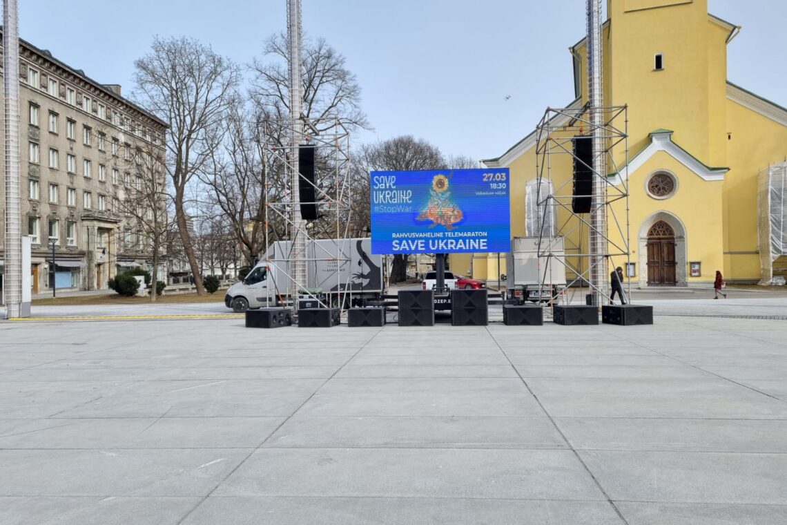 Save Ukraine toetuskontsert, LED treiler, mobiile LED ekraan, Ledzep Group
