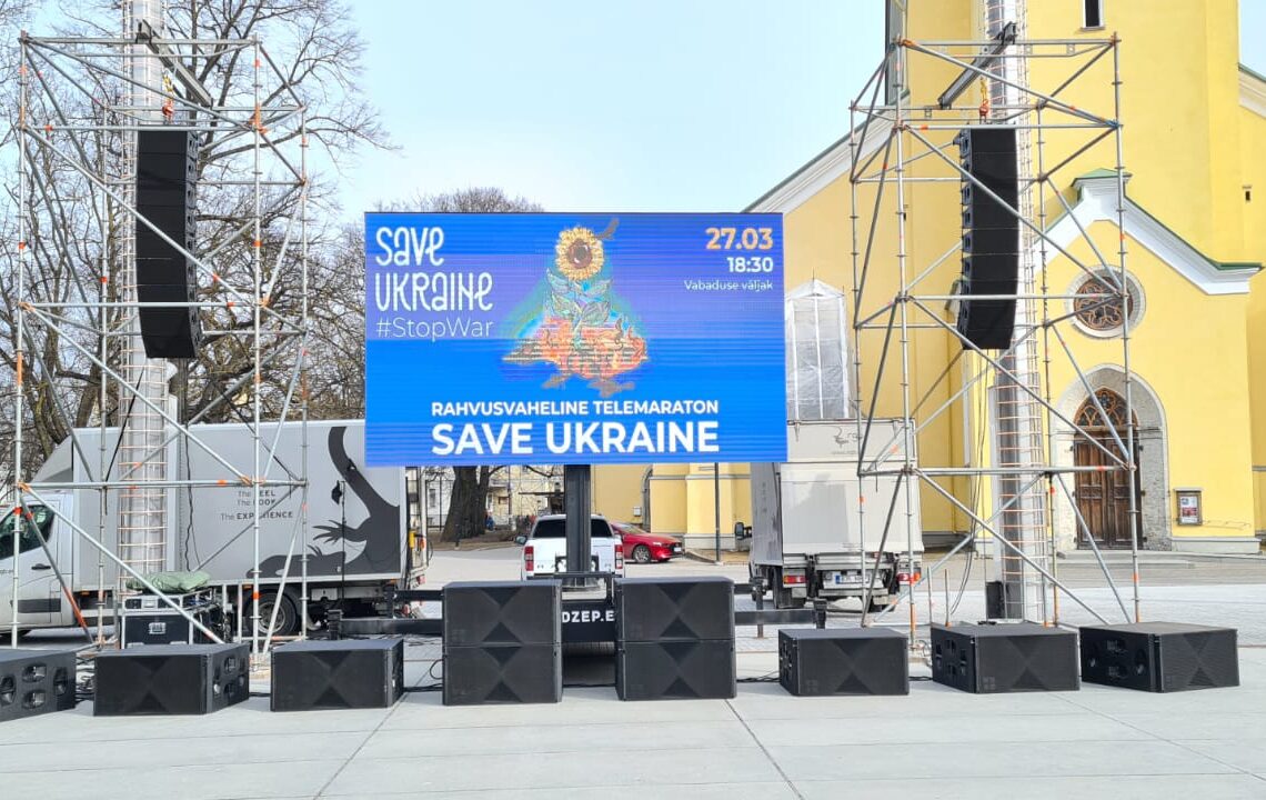 Save Ukraine toetuskontsert, LED treiler, mobiile LED ekraan, Ledzep Group