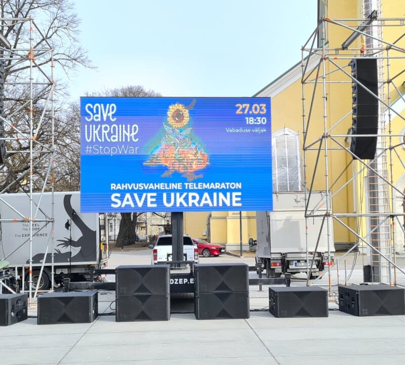 Save Ukraine toetuskontsert, LED treiler, mobiile LED ekraan, Ledzep Group