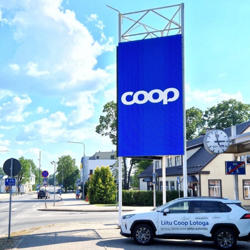 Coop Rapla, väliekraanid, välimeediaekraanid, LED ekraan, Ledzep Group