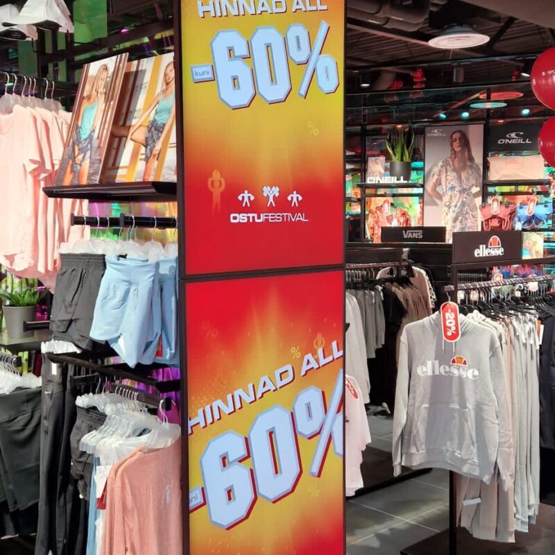 Ledzep Group, Viljandi Sportland, kaupluse digitaliseerimine, digimeedia, reklaampinnad, LCD ekraanid, LED ekraanid, digital signage