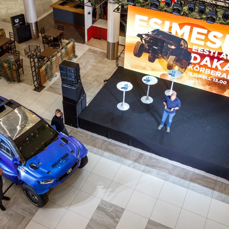 Pressiüritus, Dakari kõrberalli, Rally Raid Estonia, Ledzep Group, LED ekraani rent, LED ekraan, suuremõõtmeline ekraan, ekraanid üritusele, ekraanide rent