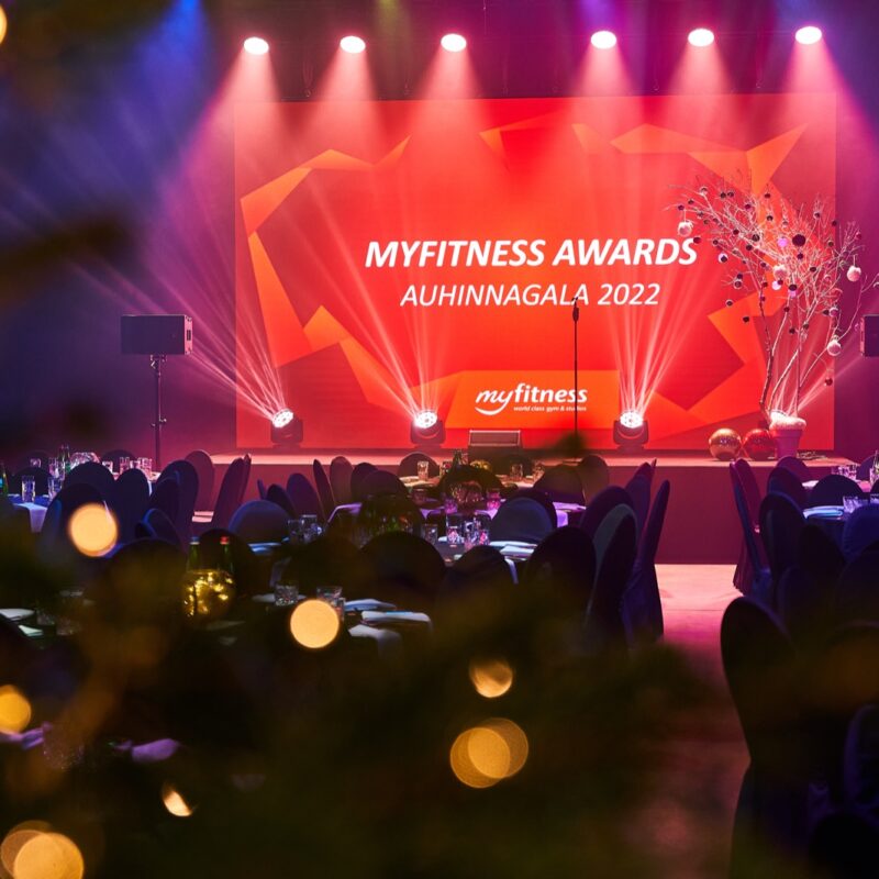 MyFitness Awards, Ledzep Group, ürituste tehnilised lahendused, üritusele tehnika, ürituse tehniline partner, helitehnika, valgustehnika, ekraanid üritusele, lava üritusele