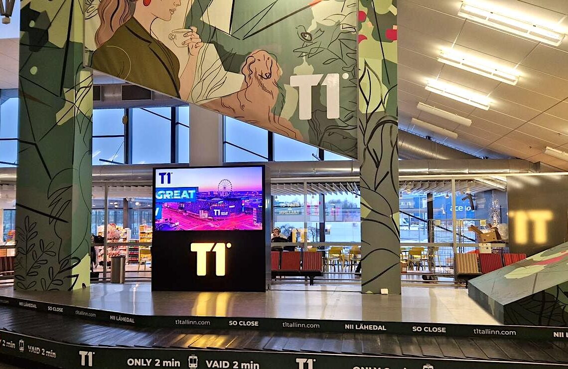 T1 Mall, Ledzep Group, reklaamilahendus, reklaamipind, digitaalne välimeedia, välimeediaekraan