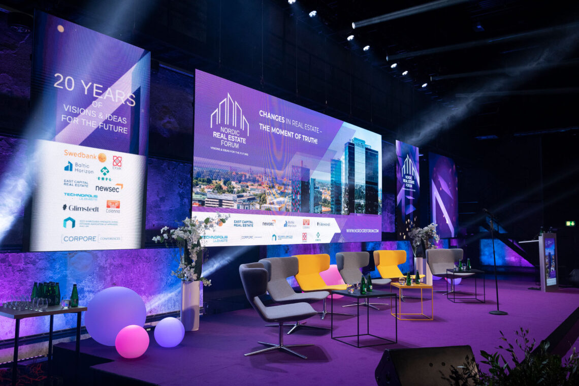 Nordic Real Estate Forum, Ledzep Group, LED ekraanid, LED ekraanid üritusele, LED ekraanide rent