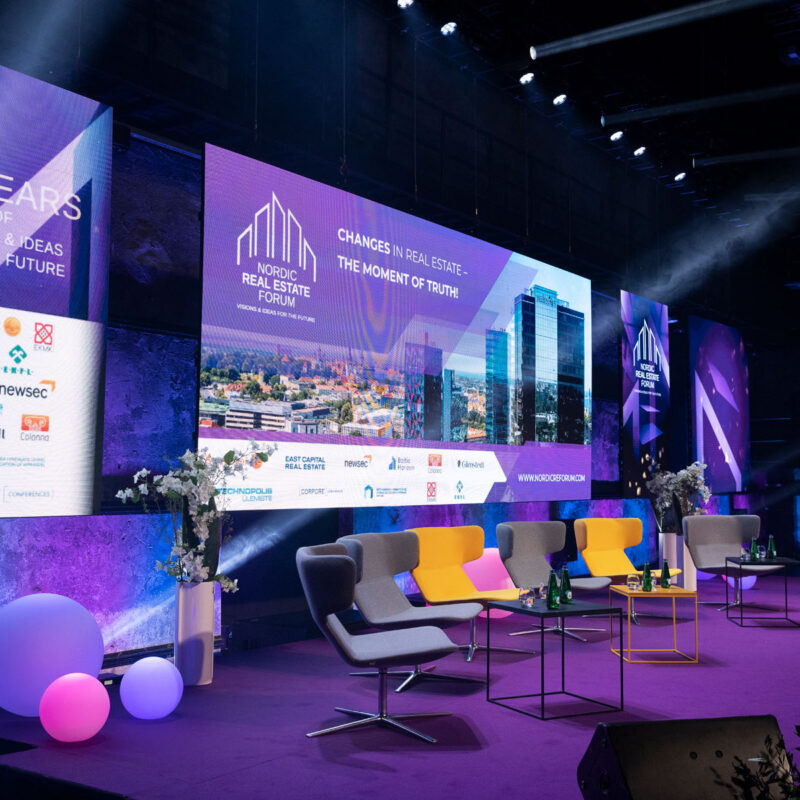 Nordic Real Estate Forum, Ledzep Group, LED ekraanid, LED ekraanid üritusele, LED ekraanide rent