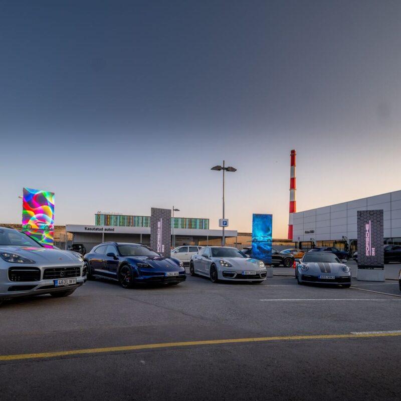 Porsche Drive lansseerimine, Ledzep Group, LED moodulitest tulbad, LED ekraanid, LED ekraanide rent