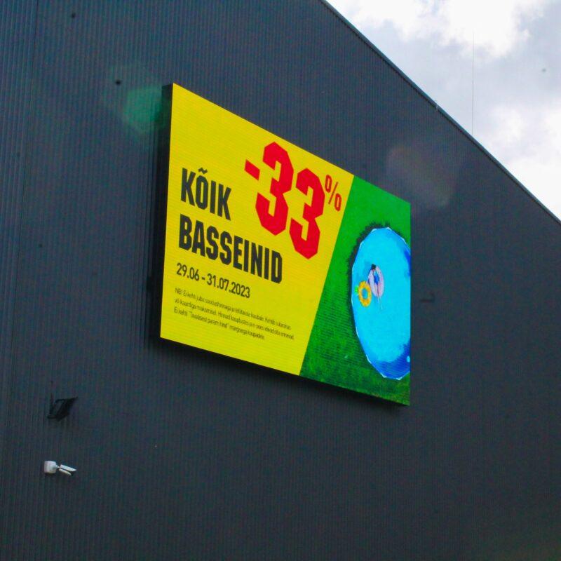 Decora Tartu kauplus, Ledzep Group, LED ekraan, LCD ekraan, kaupluste ekraanid, kaupluse digiekraanid
