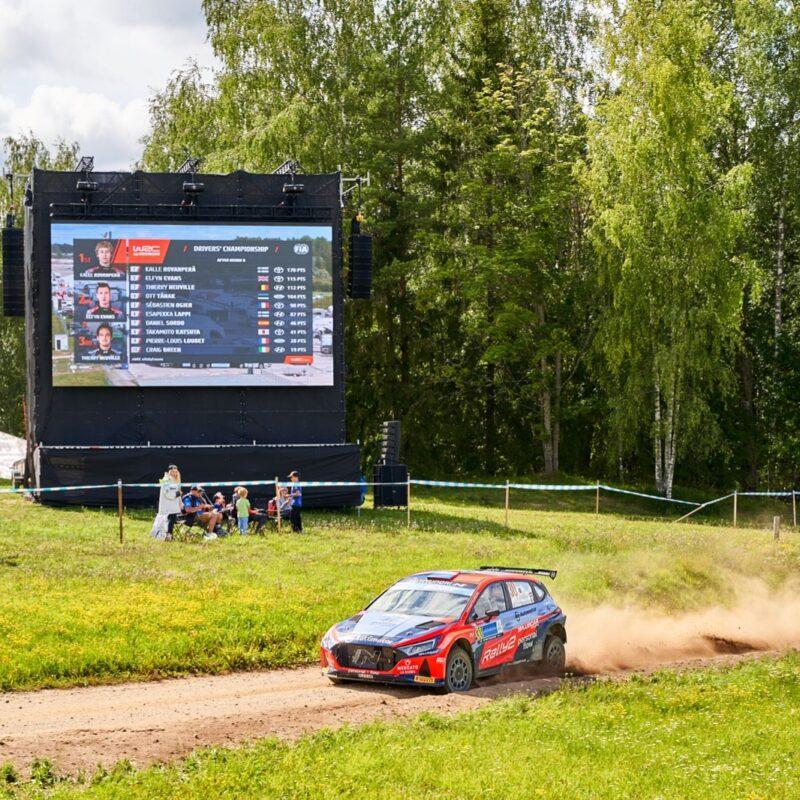 Rally Estonia 2023, Ledzep Group, LED ekraanid, LED ekraanide rent, LED treilerite rent, ratastel LED ekraan