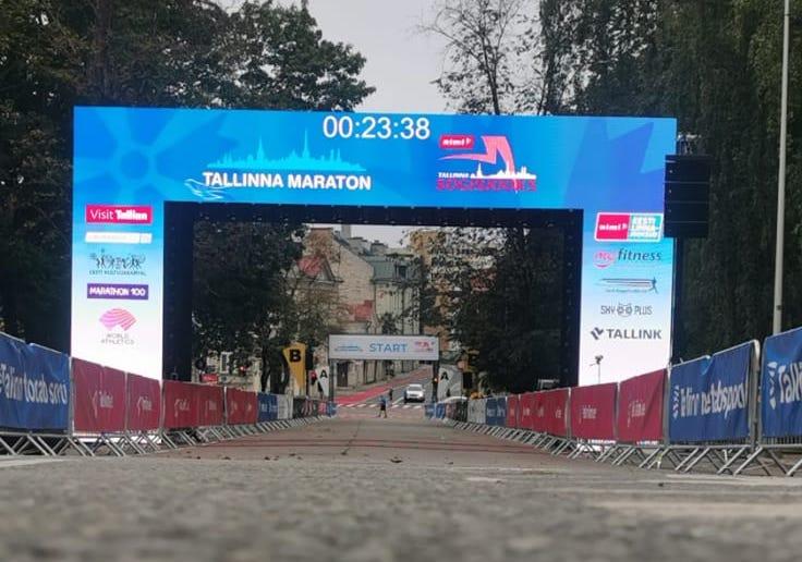 Tallinna maraton 2023, Ledzep Group, LED moodulitest stardivärav, LED värav, LED ekraan värav